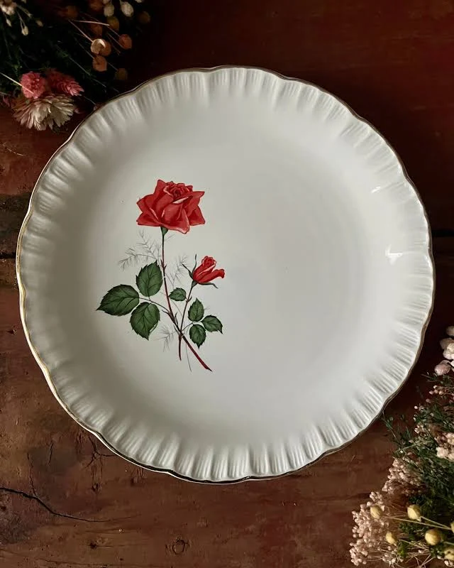vaisselle rose vintage